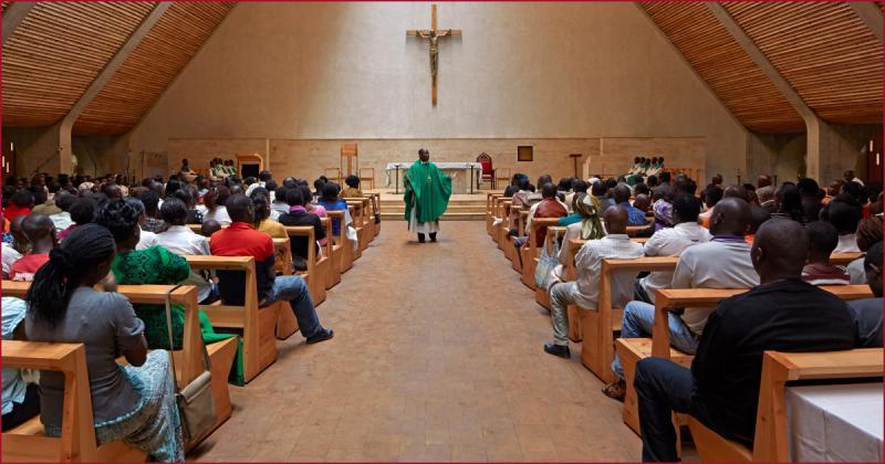 A church service underway. Photo: Courtesy.